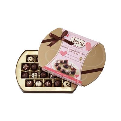 OEM Welcome Small Empty Chocolate Boxes Elliptical Shape For Anniversary