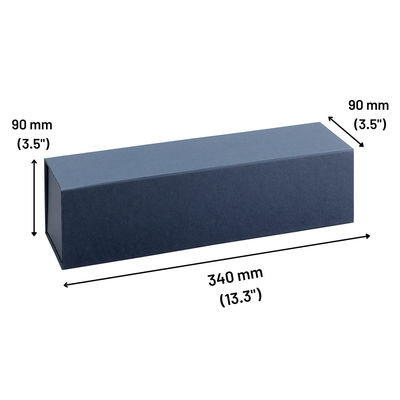 Blue Magnetic Snapshut Champagne Bottle Box 33*9*9cm Folding Type