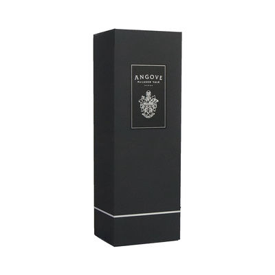 Foldable Matt Black Wine Gift Packaging Boxes Collapsible Type