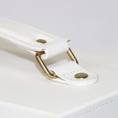 Flocking Lining PU Leather Wine Gift Packaging Boxes , 3 Bottle Wine Box With Double Clasps