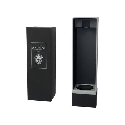 Pantone Color Single Wine Bottle Cardboard Box Shoulder Style With Insert
