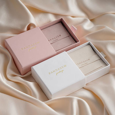 Multiple Colors Recycled Paper Jewelry Boxes , Necklace Gift Box ODM Service