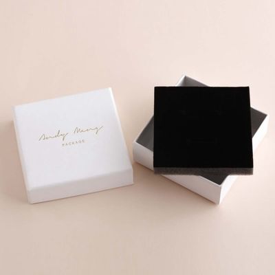 Multipurpose White Custom Jewelry Gift Boxes , Lid And Base Box 9x9x3.5cm