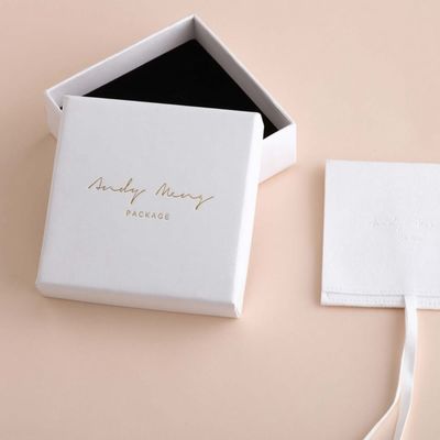Multipurpose White Custom Jewelry Gift Boxes , Lid And Base Box 9x9x3.5cm