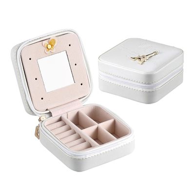 ISO9001 OEM Welcome Personalised Travel Jewellery Box With Mirror For Women