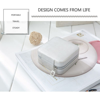 ISO9001 OEM Welcome Personalised Travel Jewellery Box With Mirror For Women