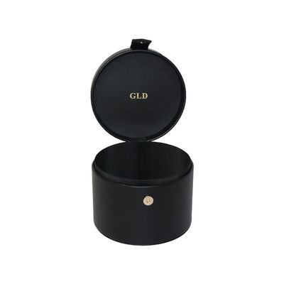Cylindrical Leather Vanity Case