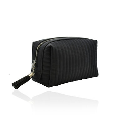 ISO9001 Certified Faux Leather Cosmetic Makeup Bag With Tassel Puller