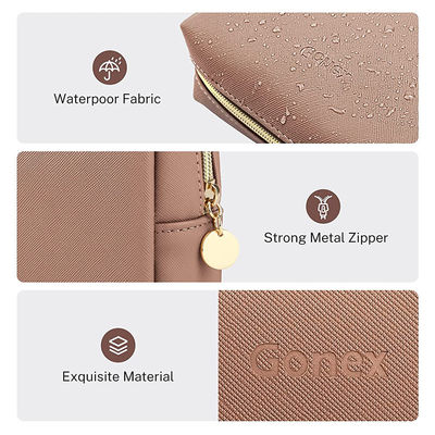 OEM Lightweight Makeup Zipper Pouch , Travel Toiletry Cosmetic Bag Daily Use