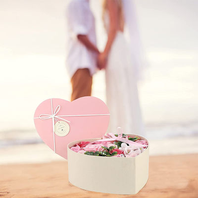 Heart Shape CMYK Flower Gift Box , Bouquet Storage Box For Valentine'S Day