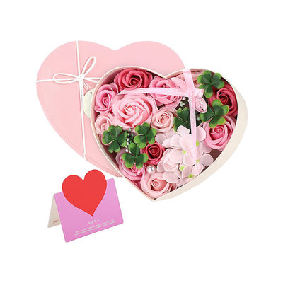 Heart Shape CMYK Flower Gift Box , Bouquet Storage Box For Valentine'S Day