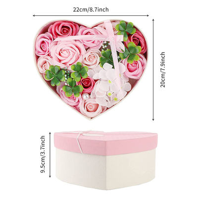 Heart Shape CMYK Flower Gift Box , Bouquet Storage Box For Valentine'S Day