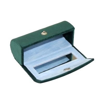 Handmade Dark Green Lipstick Carry Case Velvet With ISO9001 Certificate