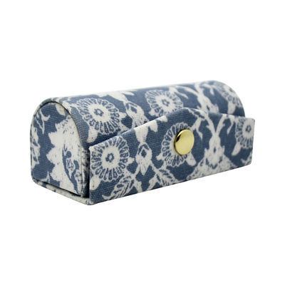 Customizable Canvas Print Travel Lipstick Case Satin Lining With Mirror