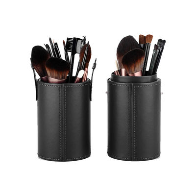 Synthetic Leather Makeup Brush Tube Large Capacity Well Stitiched