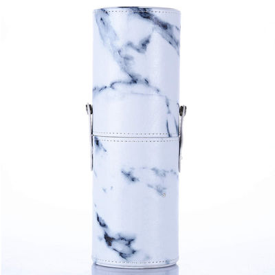 Portable Cylinder Makeup Brush Tube Dust Protection Marbled Design