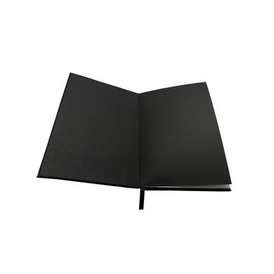 Vegan Leather 80 sheets Hardcover Notebook Black Office Use