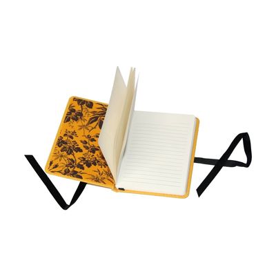 144 Line Ruled Pages Hardcover Notebook Yellow With Ribbon Bow Closure